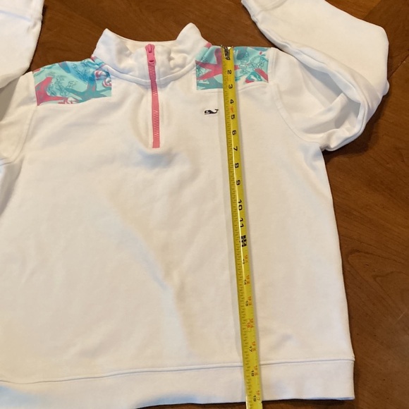 VINEYARD VINES Girls 1/4 zip Terry Cotton Sweatshirt - size 14 Large - Picture 17 of 17
